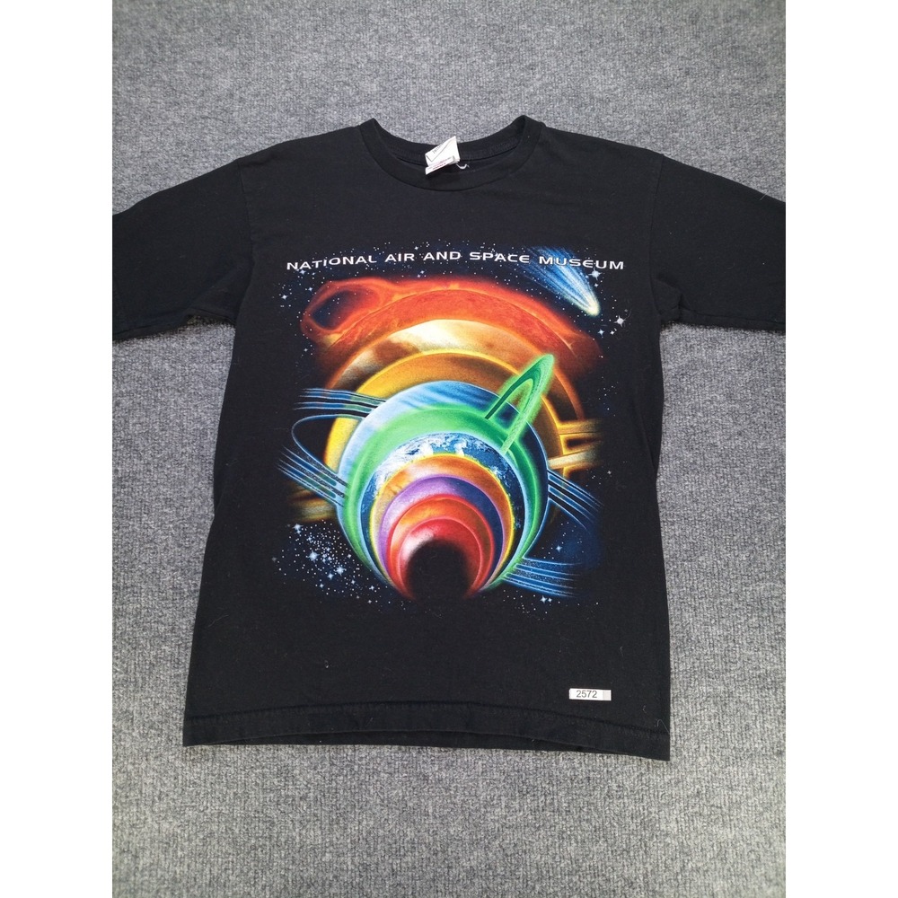Smithsonian National Air and Space Museum T Shirt Small Black Solar System USA